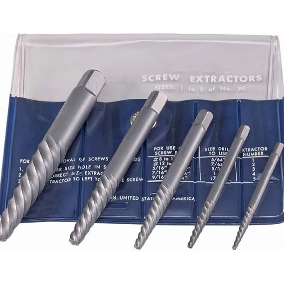 Bolt & Screw Extractor Set: Screw Extractor