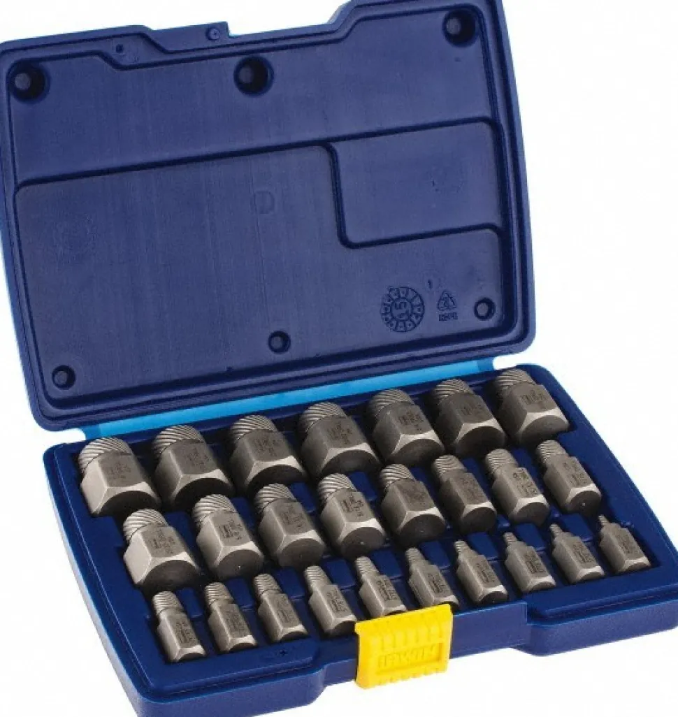 Bolt & Screw Extractor Set: Spiral Flute Screw Extractor