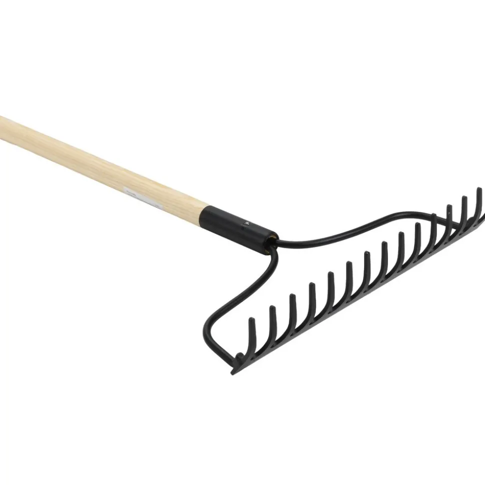 Bow Rake with 52-3/4" Straight Wood Handle