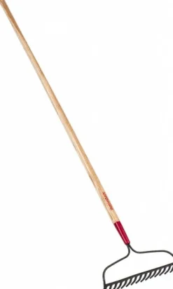Bow Rake with 66" Straight Wood Handle
