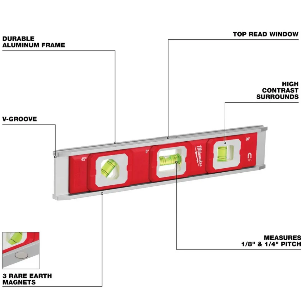 Box Beam, I-Beam & Torpedo Levels: Level Type: Torpedo; Vial Style: Bubble; Length (Inch): 10; Magnetic: Yes