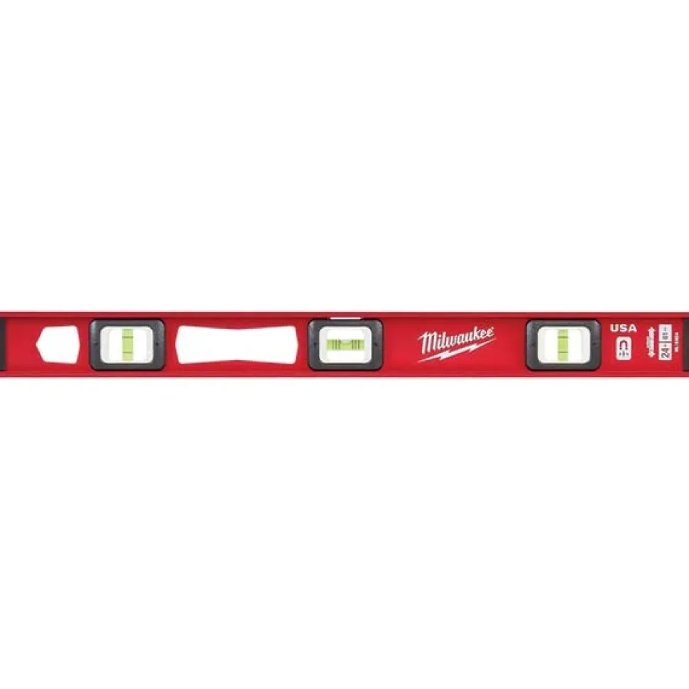 Box Beam, I-Beam & Torpedo Levels: Level Type: I-Beam; Length (Inch): 24; Magnetic: Yes