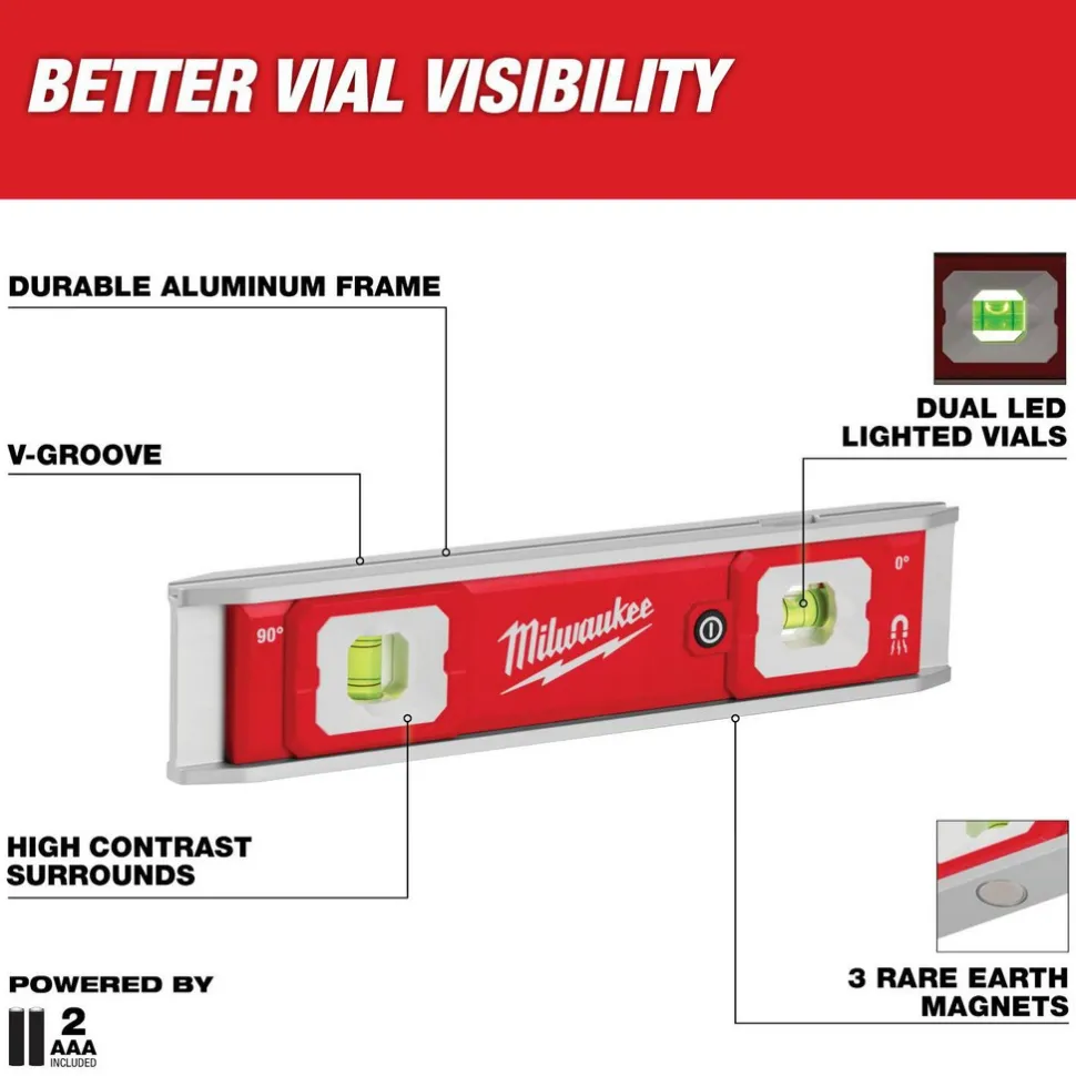 Box Beam, I-Beam & Torpedo Levels: Level Type: Torpedo; Vial Style: Bubble; Length (Inch): 9; Magnetic: Yes