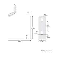 Braces: Brace Type: Corner Brace; Length (Inch): 5.1300; Material: Steel; Width (Inch): 2