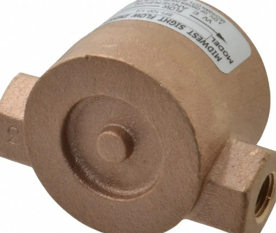 Bronze Body Sight Flow Indicator: 1/4", 125 psi
