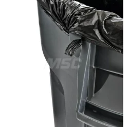 BRUTE 55 Gal Vented Trash Container, Gray