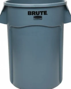 BRUTE 44G Vented Trash Container, Gray