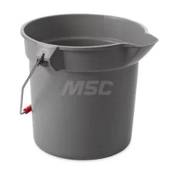 BRUTE 10 Qt, Round Bucket, Heavy-Duty Construction, Gray
