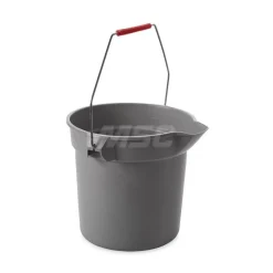 BRUTE 10 Qt, Round Bucket, Heavy-Duty Construction, Gray