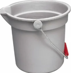 BRUTE Round Bucket, , Heavy-Duty Construction, 14 Qt, Gray