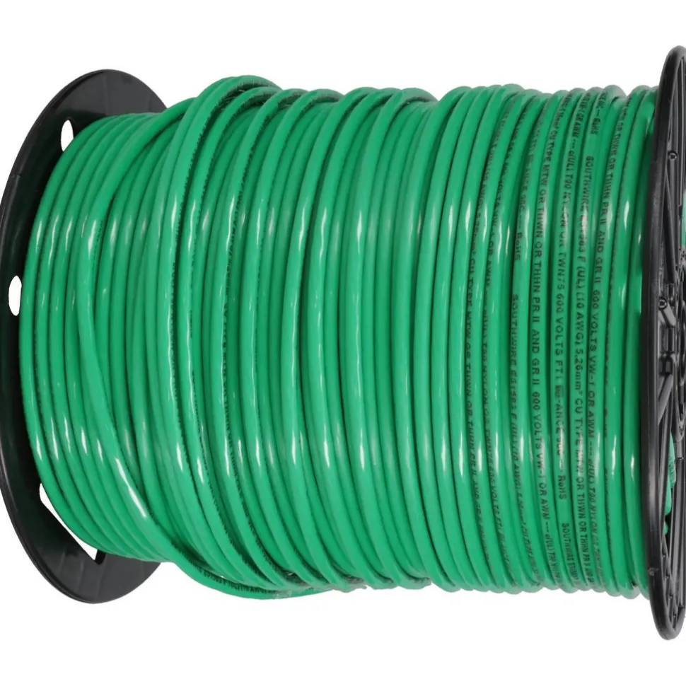 Building Wire: THHN, 10.000 AWG, Nylon, Stranded Core, 500.00' Long