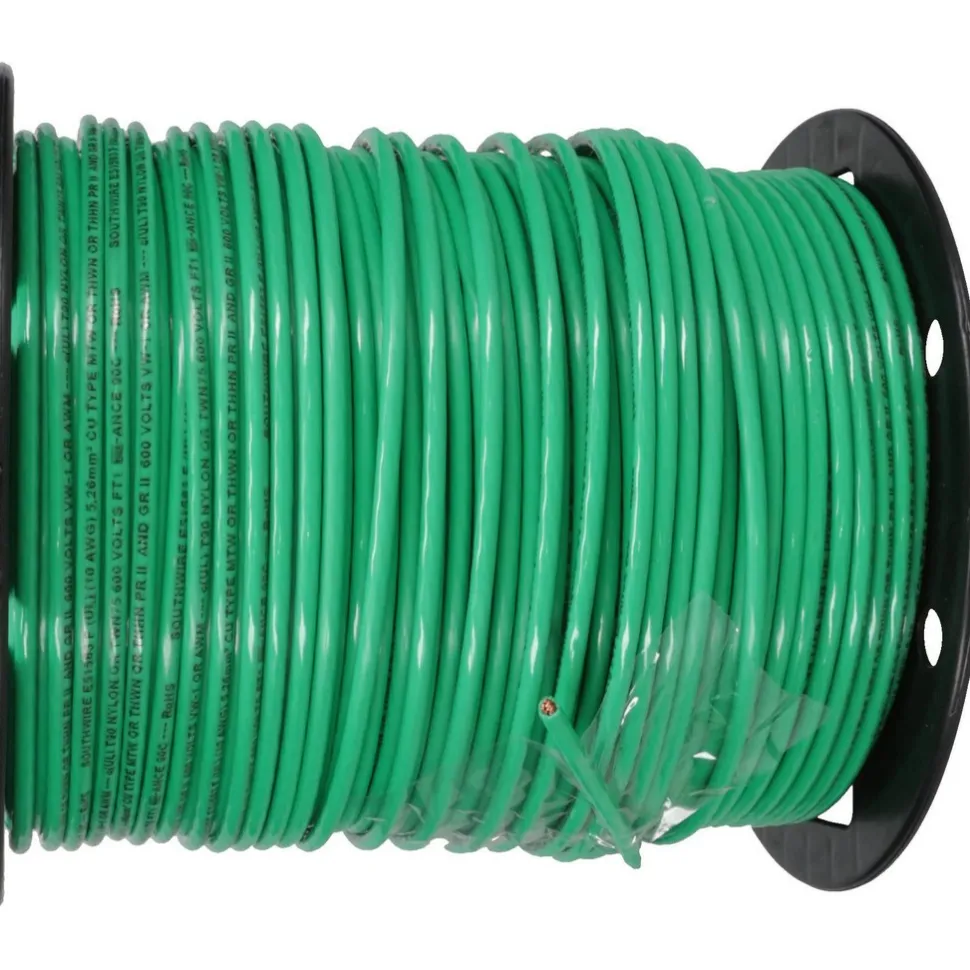 Building Wire: THHN, 10.000 AWG, Nylon, Stranded Core, 500.00' Long