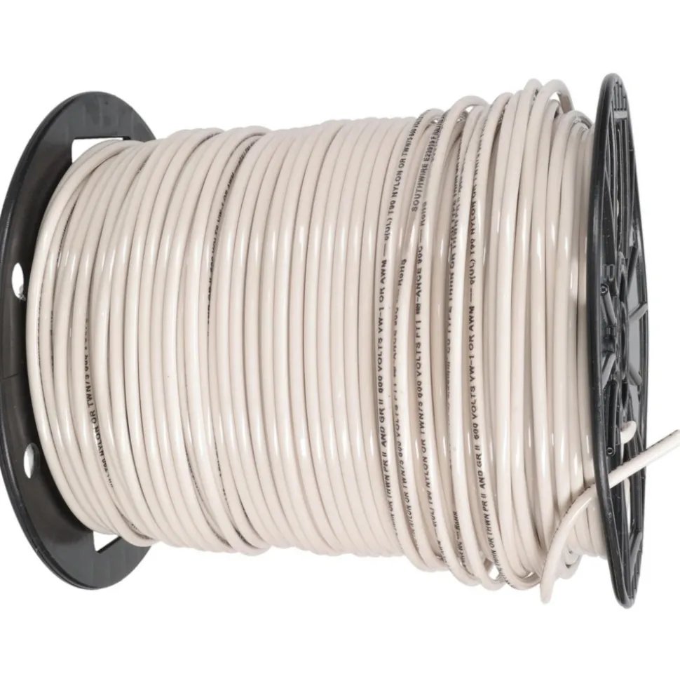 Building Wire: THHN, 10.000 AWG, Nylon, Solid Core, 500.00' Long