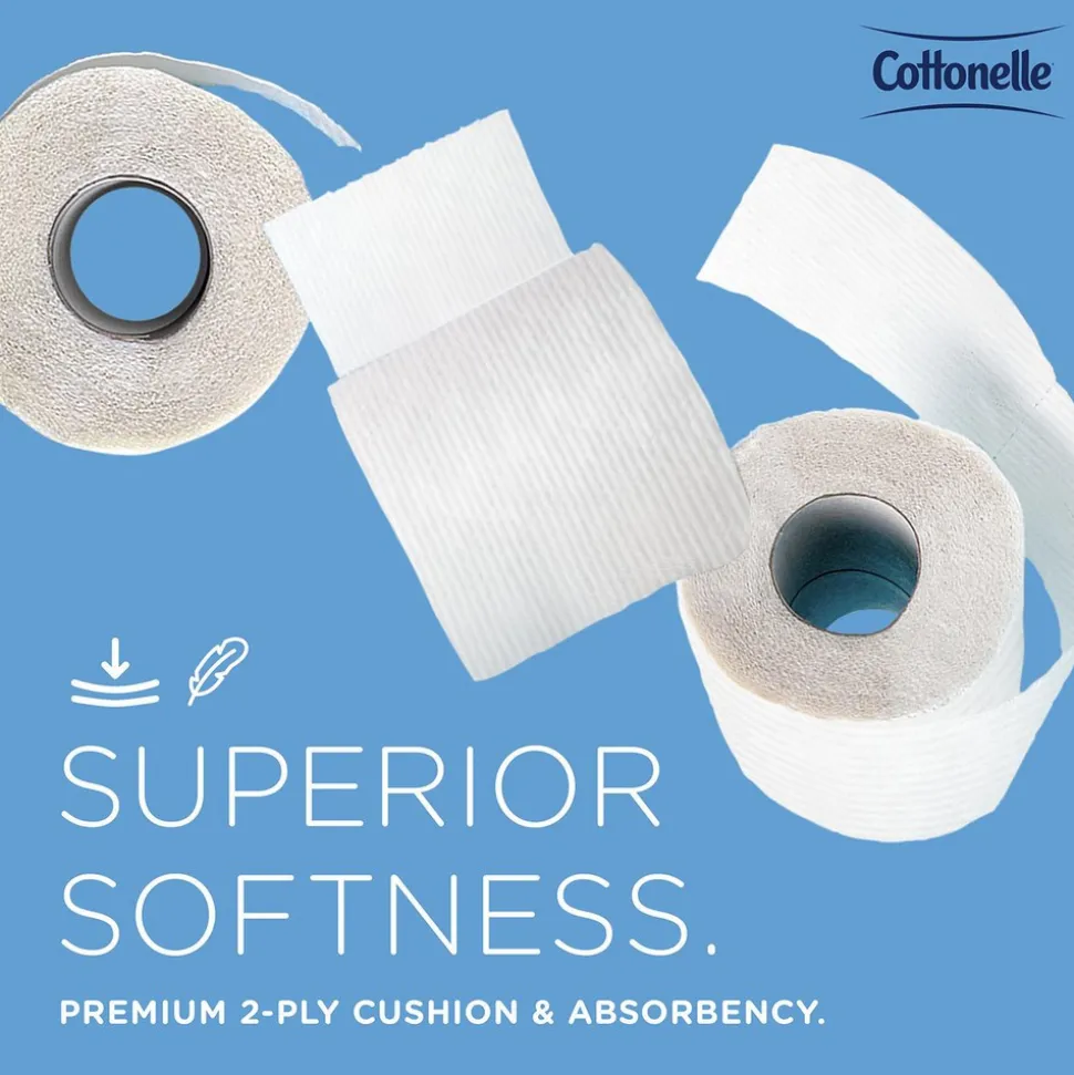 Bulk Toilet Paper: Standard Toilet Paper Rolls, 2-ply, White