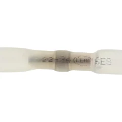Butt Splice Terminal: Crimp-On, Clear, 24/22 AWG, Heat Shrink & Polyolefin