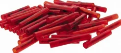 Butt Splice Terminal: Crimp-On, Red, 22/18 AWG, Fully Insulated, Nylon