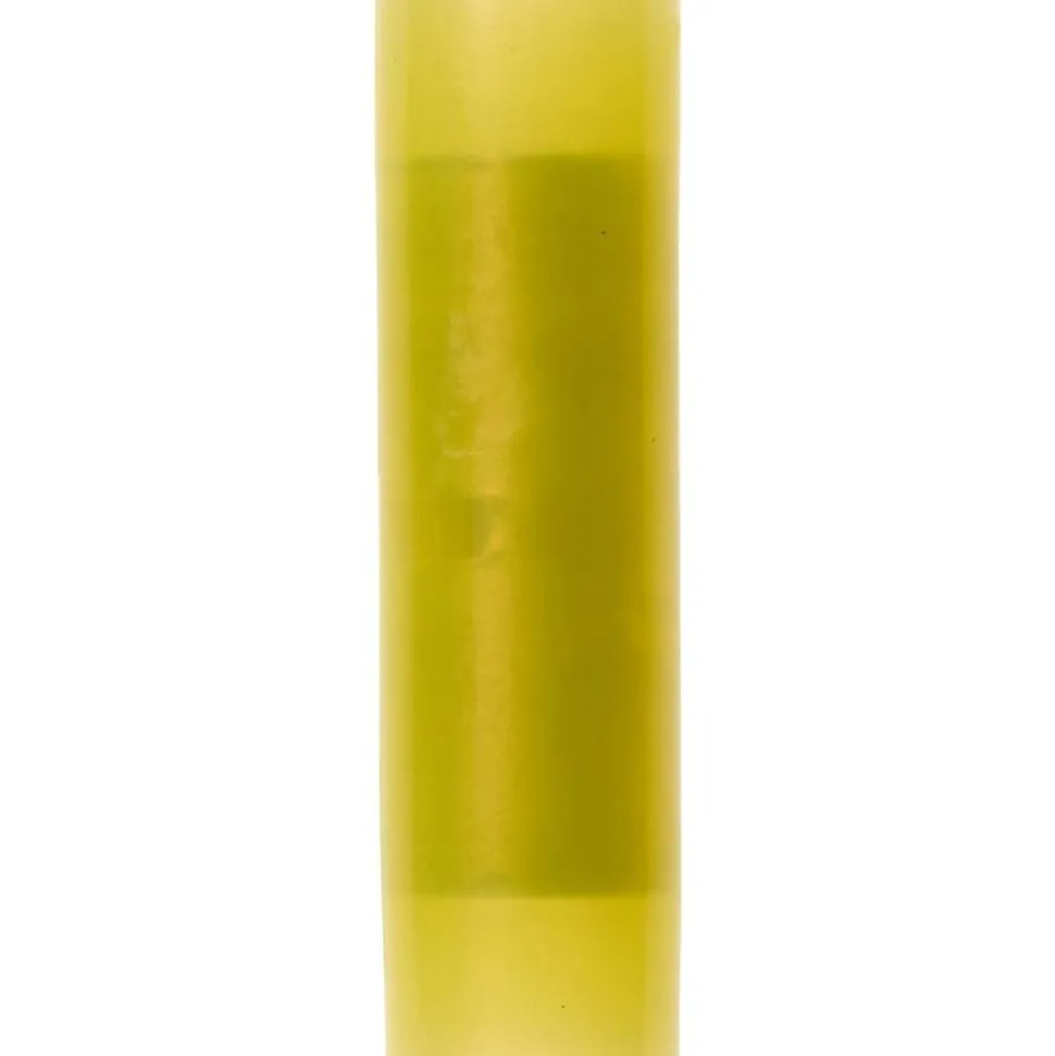 Butt Splice Terminal: Crimp-On, Yellow, 12/10 AWG, Fully Insulated, Nylon