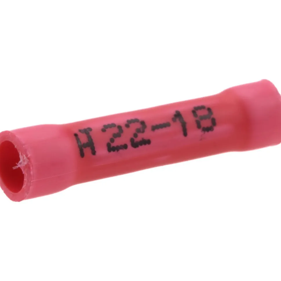 Butt Splice Terminal: Red, 22/18 AWG