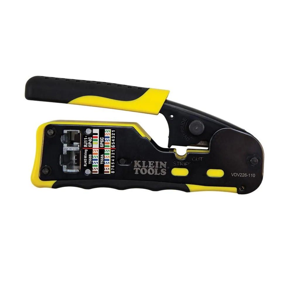 Cable Tools & Kit: 1 Pc, Use on Cat3, Cat5e, Cat6 & Cat6a Cable, Use with RJ45 Klein Tools Pass-Through & RJ11, RJ12 Standard