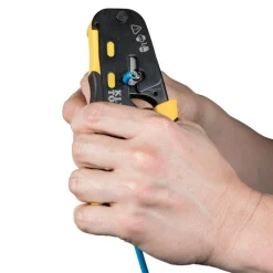 Cable Tools & Kit: 1 Pc, Use on Cat3, Cat5e, Cat6 & Cat6a Cable, Use with RJ45 Klein Tools Pass-Through & RJ11, RJ12 Standard