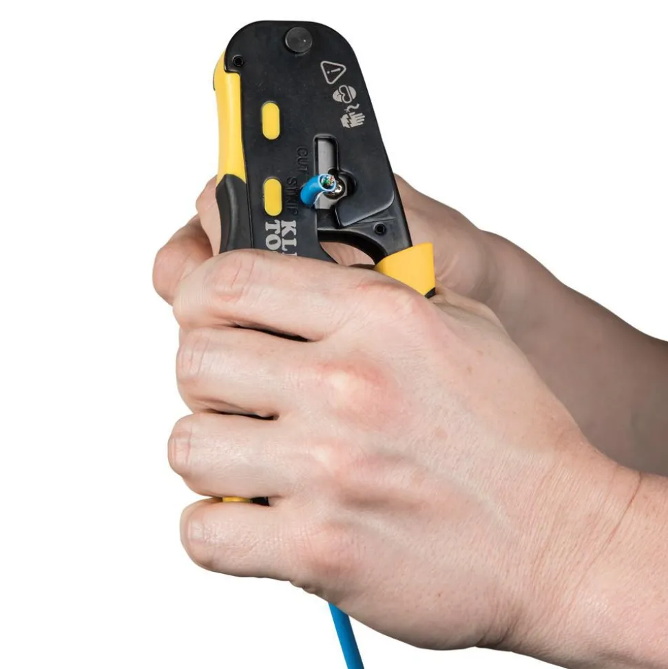 Cable Tools & Kit: 1 Pc, Use on Cat3, Cat5e, Cat6 & Cat6a Cable, Use with RJ45 Klein Tools Pass-Through & RJ11, RJ12 Standard