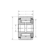Cam Yoke Roller: Non-Crowned, 0.375" Bore Dia, 1-1/4" Roller Dia, 0.75" Roller Width, Needle Roller Bearing