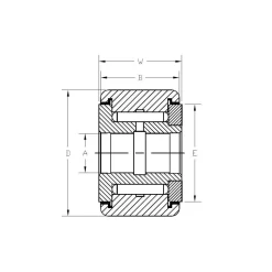 Cam Yoke Roller: Non-Crowned, 0.375" Bore Dia, 1-1/4" Roller Dia, 0.75" Roller Width, Needle Roller Bearing