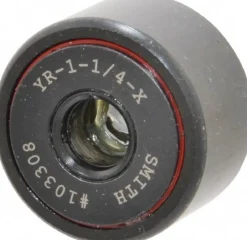 Cam Yoke Roller: Non-Crowned, 0.375" Bore Dia, 1-1/4" Roller Dia, 0.75" Roller Width, Needle Roller Bearing