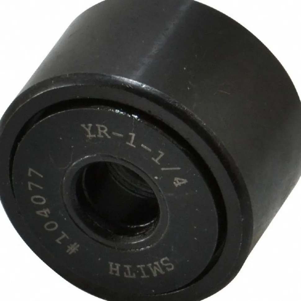Cam Yoke Roller: Non-Crowned, 0.375" Bore Dia, 1-1/4" Roller Dia, 0.75" Roller Width, Needle Roller Bearing