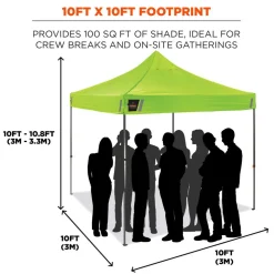 Canopies & Outdoor Shelters: Product Type: Pop-Up Tent; Overall Width: 10 ft; Overall Length: 10.0000 ft; Center Height: 128 in