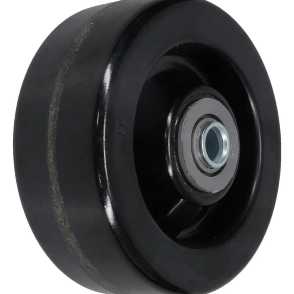 Caster Wheel: Phenolic, 5" Dia, 2" Wide, 1/2" Axle