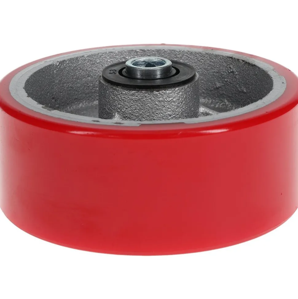 Caster Wheel: Polyurethane, 5" Dia, 2" Wide, 1/2" Axle