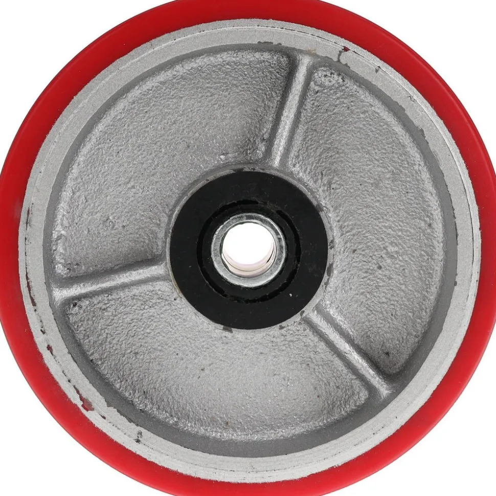 Caster Wheel: Polyurethane, 5" Dia, 2" Wide, 1/2" Axle