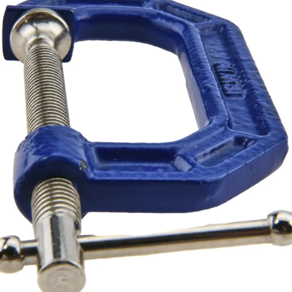 C-Clamp: 2" Max Opening, 1-5/16" Throat Depth, Regular-Duty, Cast Iron Body