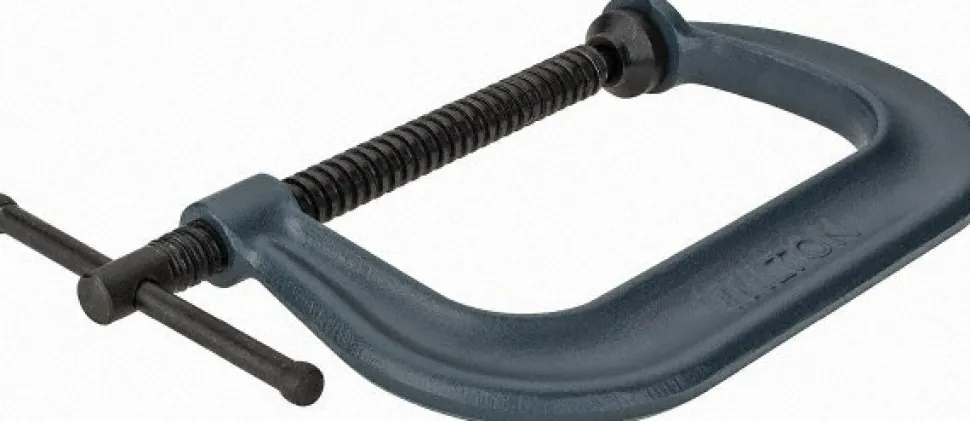 C-Clamp: 6-1/16" Max Opening, 4-1/8" Throat Depth, Regular-Duty, Forged Steel Body
