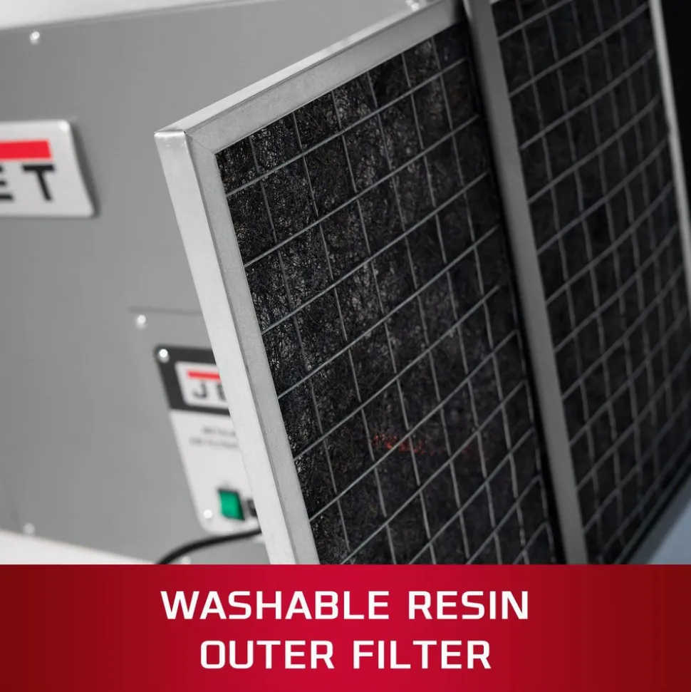 Ceiling Air Filtration Machine: Dry Filter, 3-Speed, Single Phase