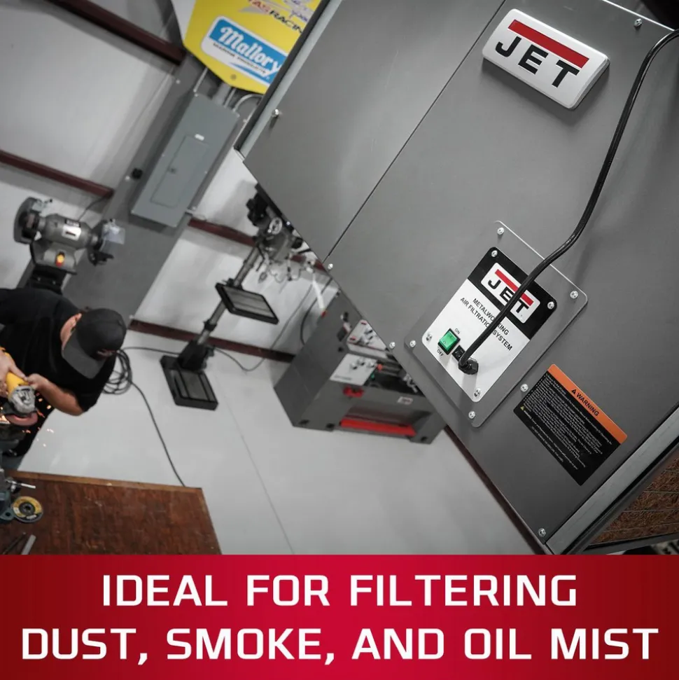 Ceiling Air Filtration Machine: Dry Filter, 3-Speed, Single Phase