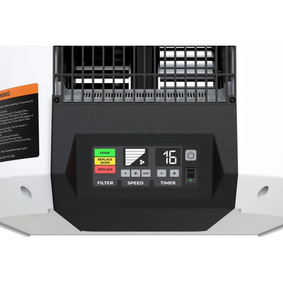 Ceiling Air Filtration Machine: Dry Filter, 6-Speed, Single Phase