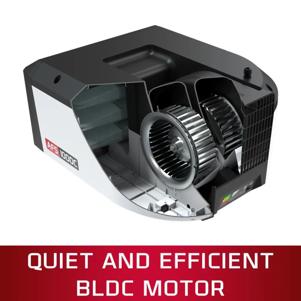 Ceiling Air Filtration Machine: Dry Filter, 6-Speed, Single Phase