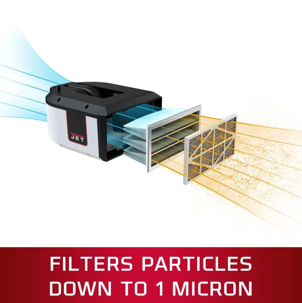 Ceiling Air Filtration Machine: Dry Filter, 6-Speed, Single Phase