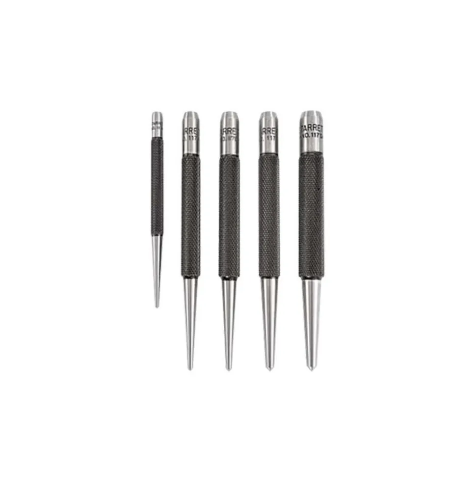 Center Punch Set: 5 Pc, 0.1667 to 0.1563"