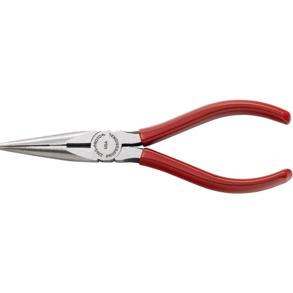 Chain Nose Plier: 1-7/8" Jaw Length, 5-5/8" Overall Length, Side Cutter