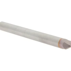 Chamfer Mill: 1/4" Dia, 1/4" Shank Dia, 90.00 deg, 2 Flute, Solid Carbide, Single End