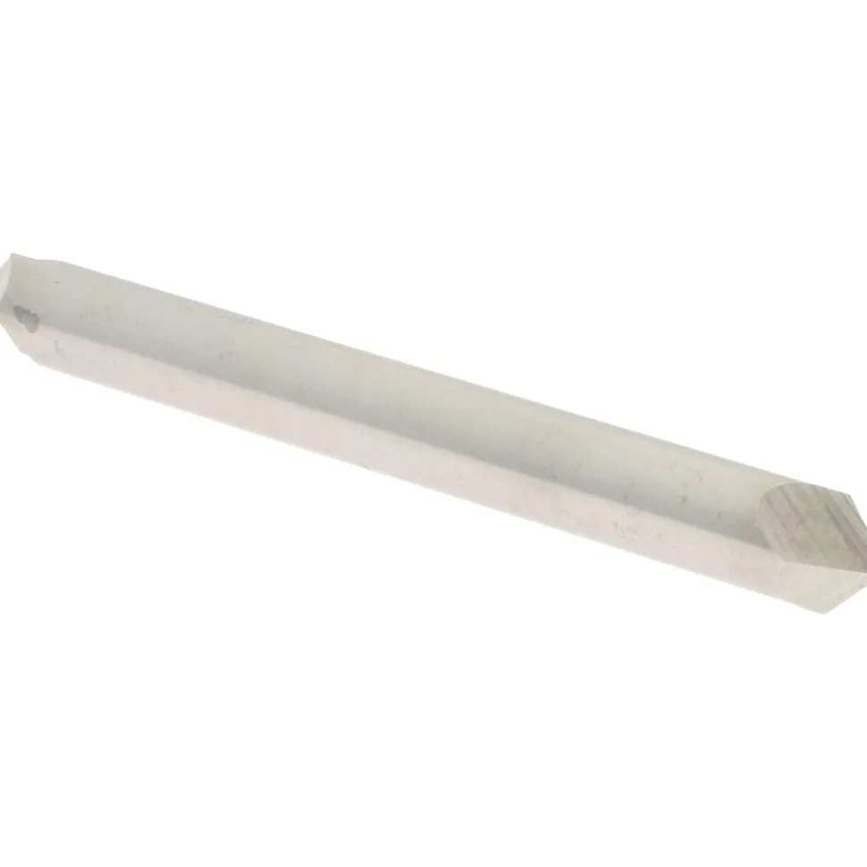 Chamfer Mill: 1/4" Dia, 1/4" Shank Dia, 90.00 deg, 2 Flute, Solid Carbide, Double End
