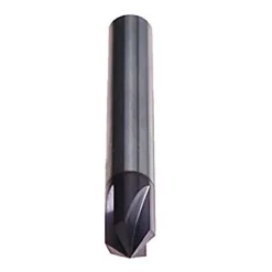 Chamfer Mill: 1/4" Dia, 1/4" Shank Dia, 90.00 deg, 4 Flute, Solid Carbide, Single End