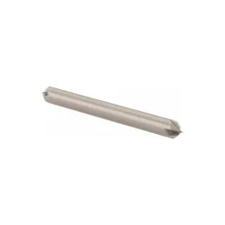 Chamfer Mill: 1/4" Dia, 1/4" Shank Dia, 90.00 deg, 4 Flute, Solid Carbide, Double End