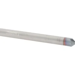Chamfer Mill: 1/4" Dia, 1/4" Shank Dia, 90.00 deg, 4 Flute, Solid Carbide, Single End