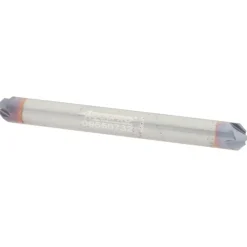 Chamfer Mill: 1/4" Dia, 1/4" Shank Dia, 90.00 deg, 4 Flute, Solid Carbide, Double End