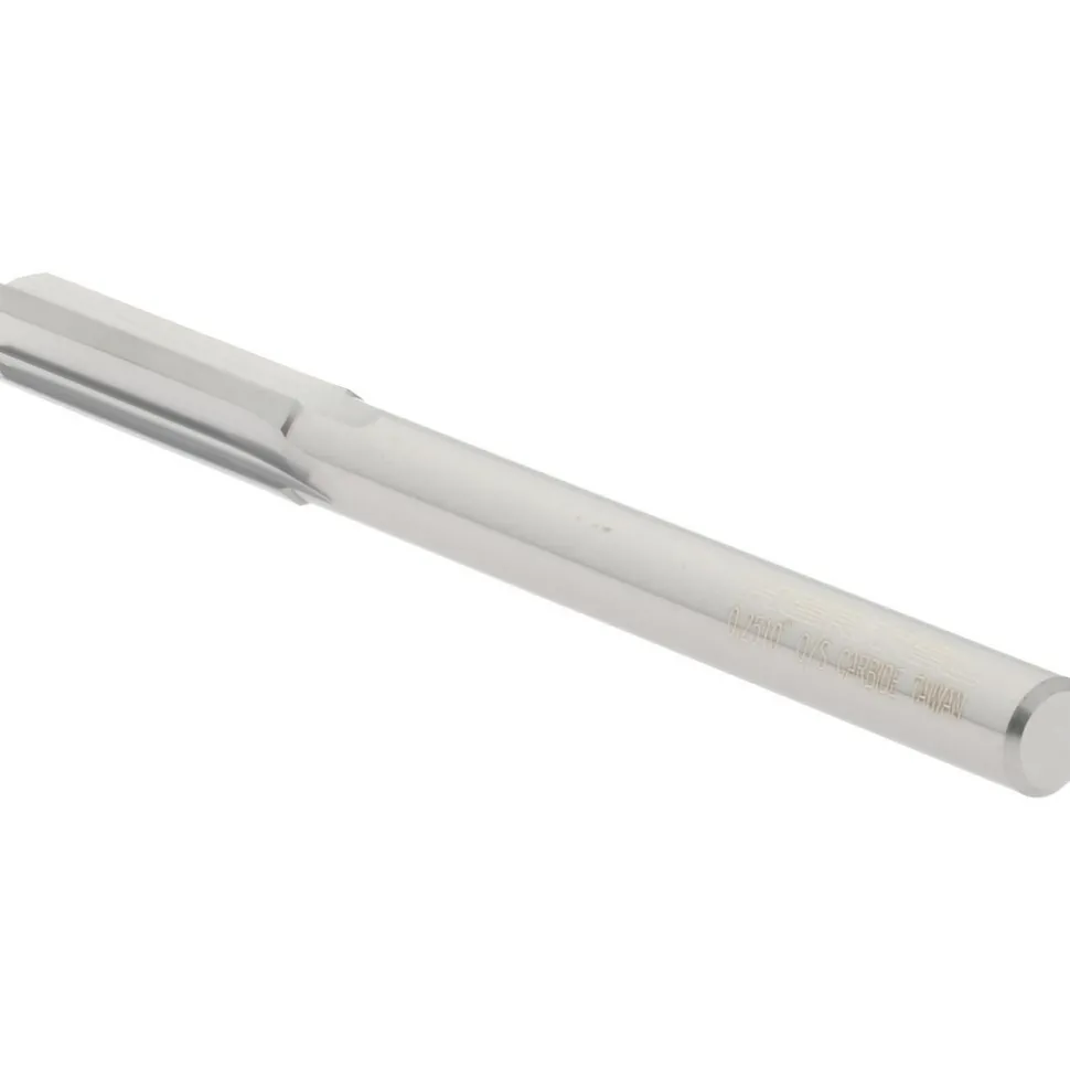 Chucking Reamer: 0.2510" Dia, 3" OAL, 1" Flute Length, Straight Flute, Straight-Cylindrical Shank, Solid Carbide
