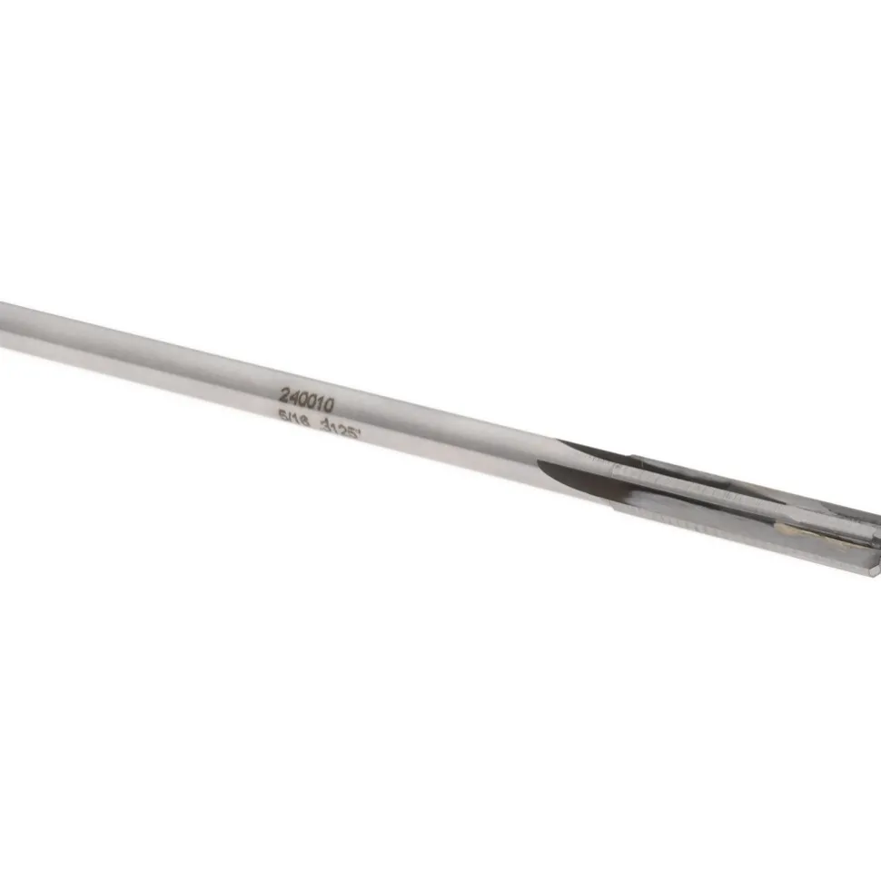 Chucking Reamer: 5/16" Dia, 6" OAL, 1-1/2" Flute Length, Straight Flute, Straight-Cylindrical Shank, Carbide-Tipped